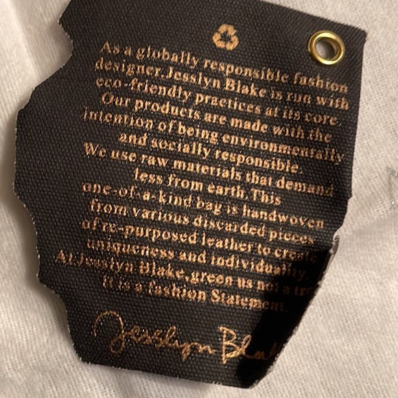 Jesslyn Blake leather satchel canvas and leather metallic color canvas - Picture 7 of 9